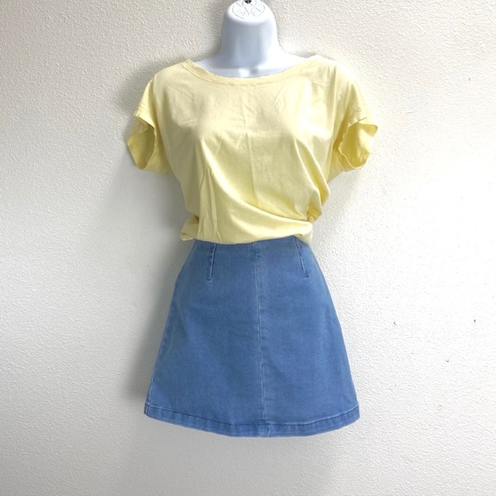 Denim Forever 21 jean mini Y2K A line skirt small